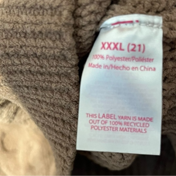 🟣No Boundaries Brown Cable Knit Crop Sweater – XXXL (21) - Picture 4 of 4